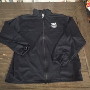 USA Black Zip-Up Jacket